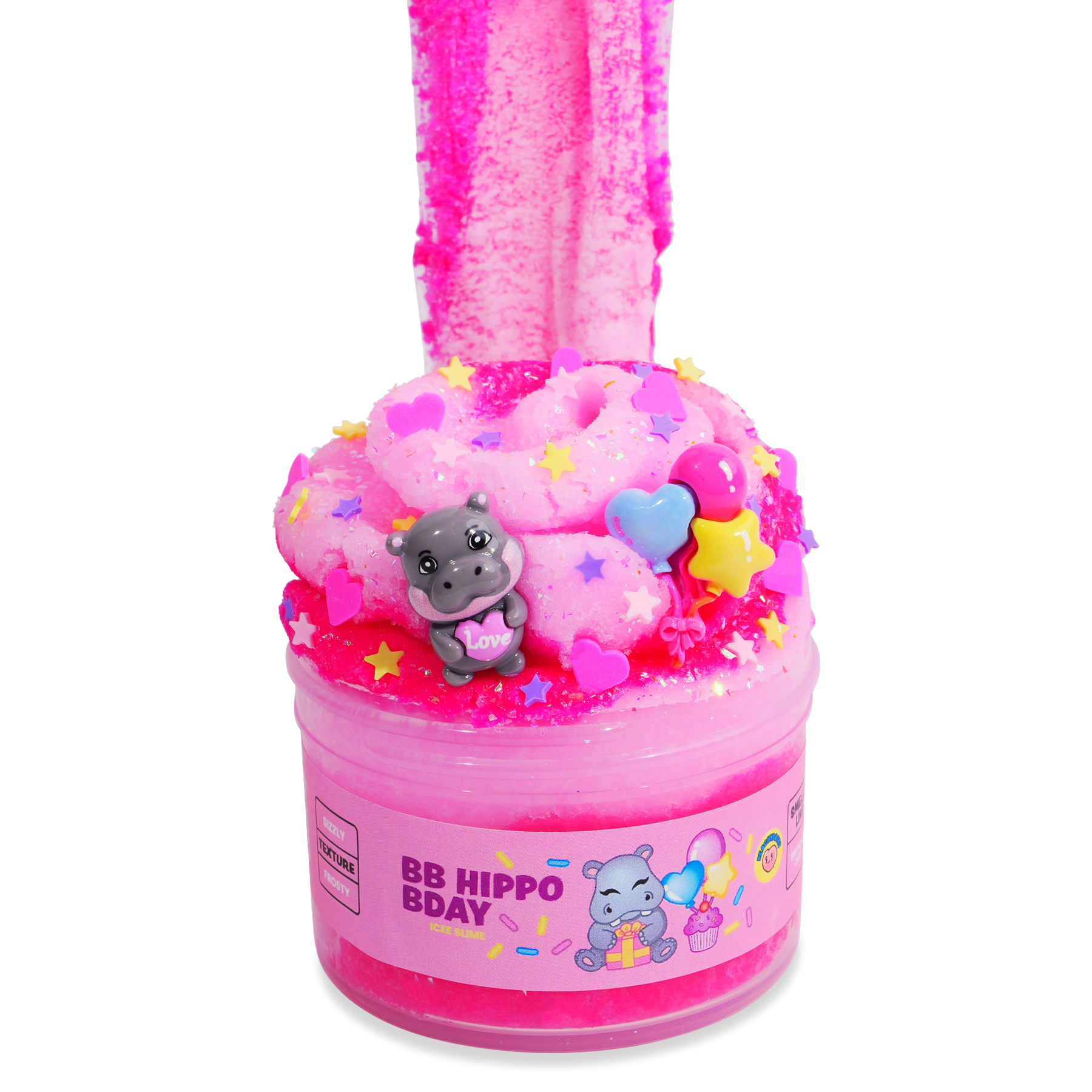 PeachyBbies 7 oz BB Hippo BDay Slime