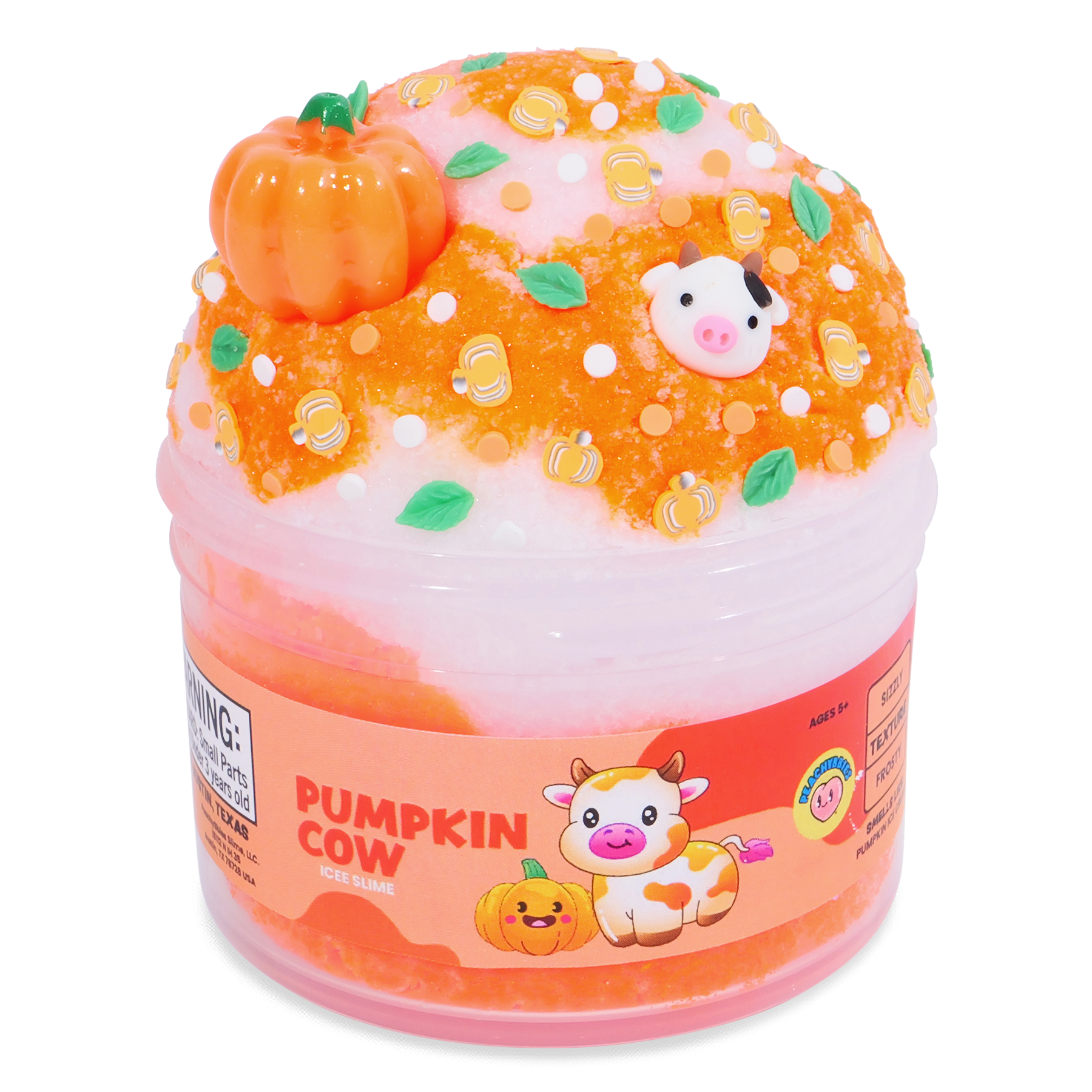 PeachyBbies 7 oz Pumpkin Cow Slime