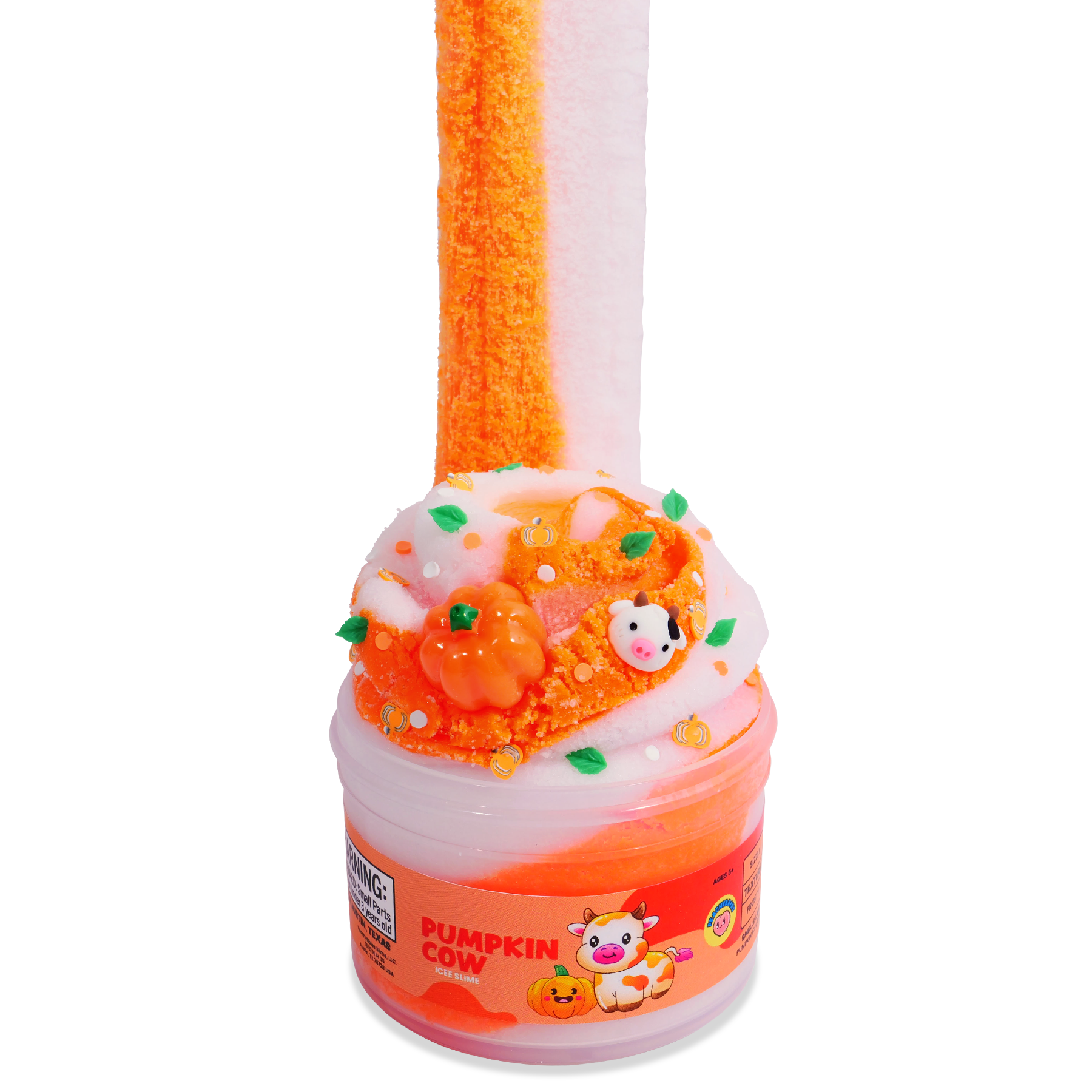 PeachyBbies 7 oz Pumpkin Cow Slime