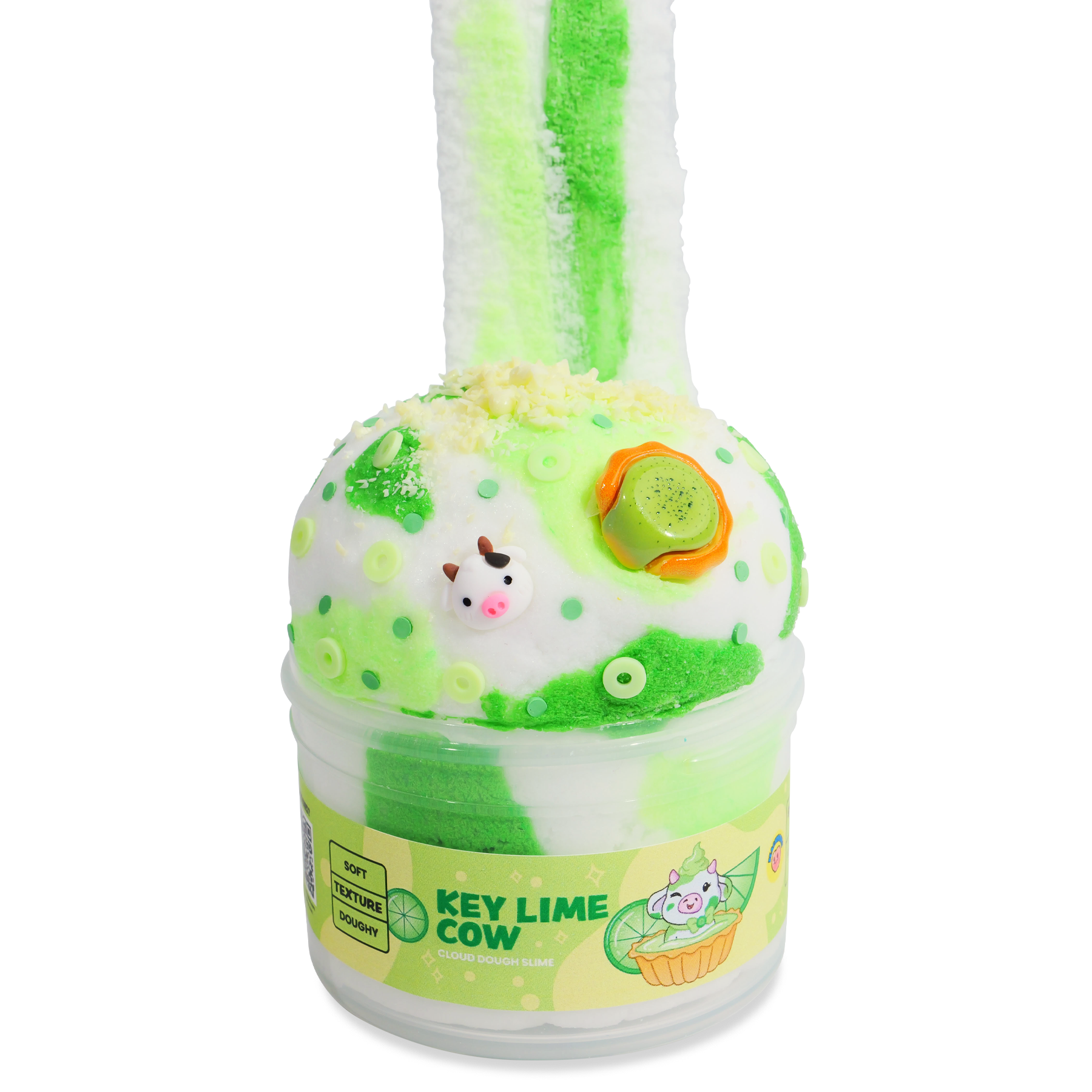 PeachyBbies 7 oz Key Lime Cow Slime