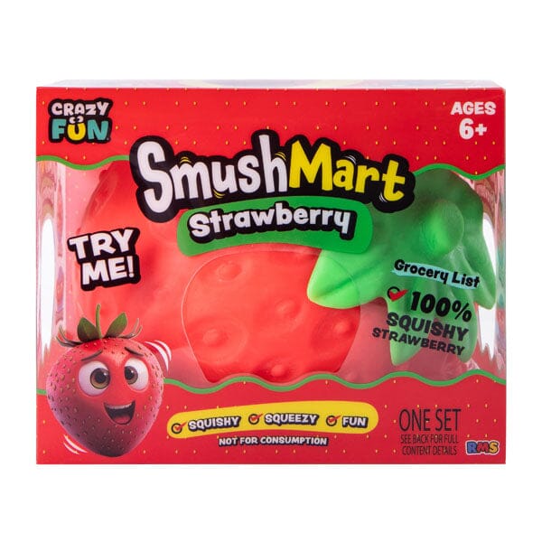 RMS® SmushMart™ Official Jumbo 6 Inch Strawberry Squishy Sensory Toy