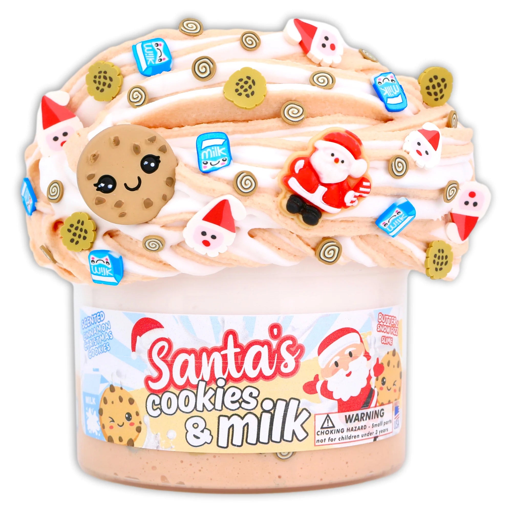 Dope Slimes 8 oz Santa's Cookies & Milk Holiday Slime