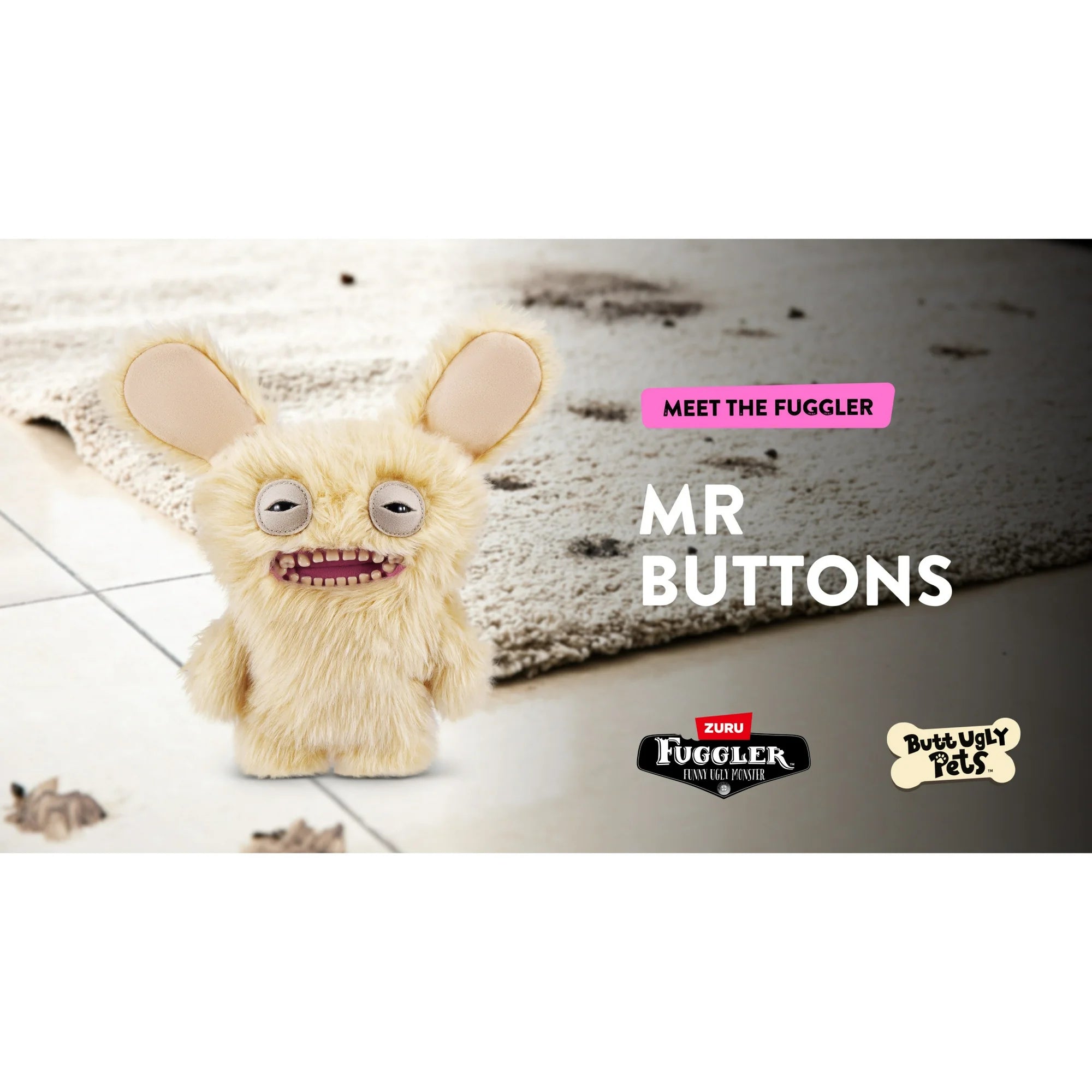 Zuru Fugglers 9 Inch Butt Ugly Pets - Mr. Buttons (Golden Retriever)