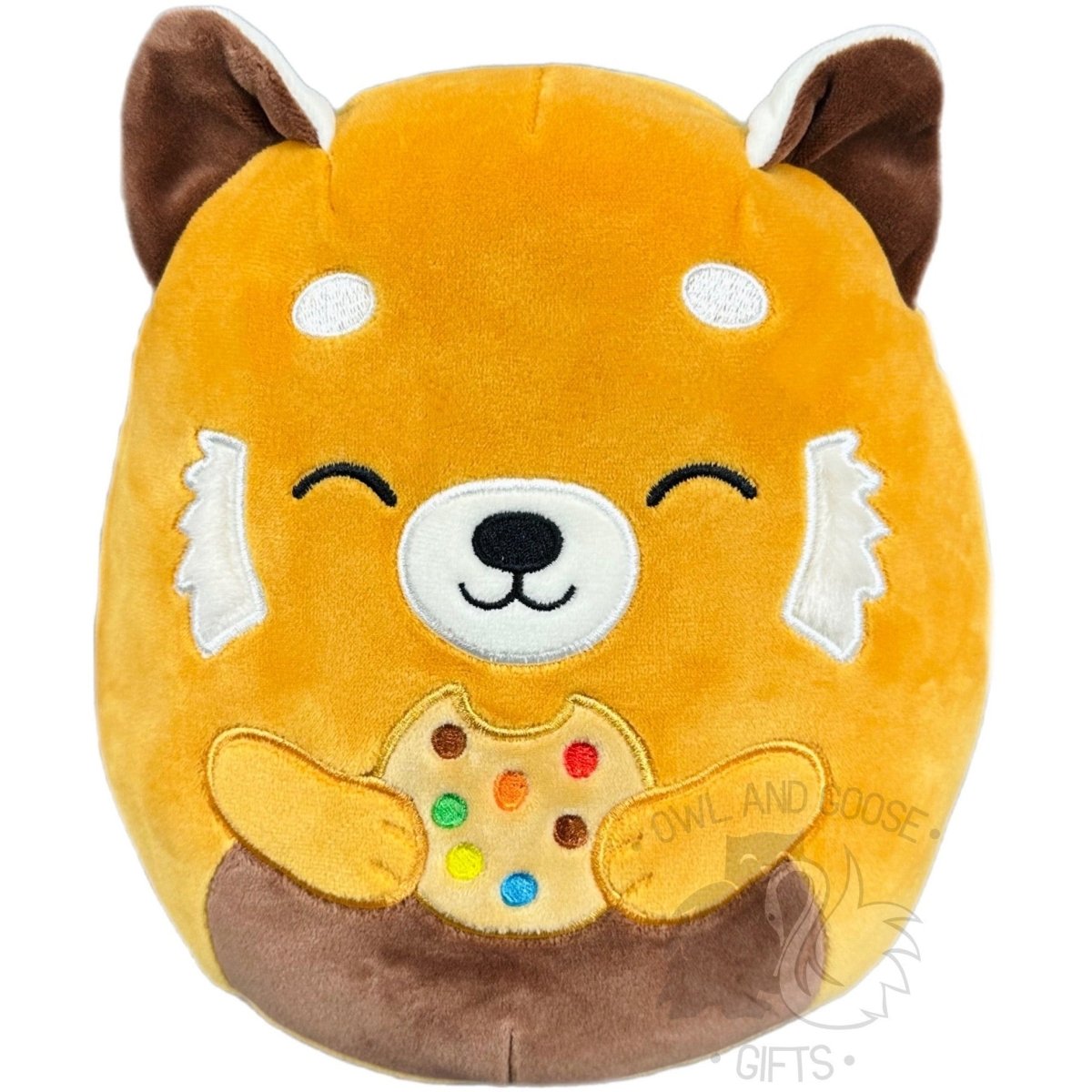 Squishmallow 12 Inch Seth the Red Panda with Cookie Plush Toy - Owl & Goose Gifts