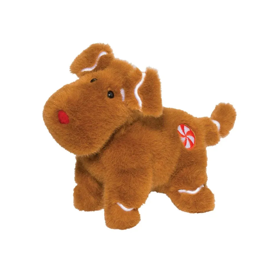 Douglas 8 Inch Gingerbread Dog Muzzle Holiday Plush Toy