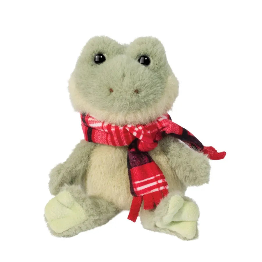 Douglas 7 Inch Flip the Holiday Frog w/Scarf Plush Toy