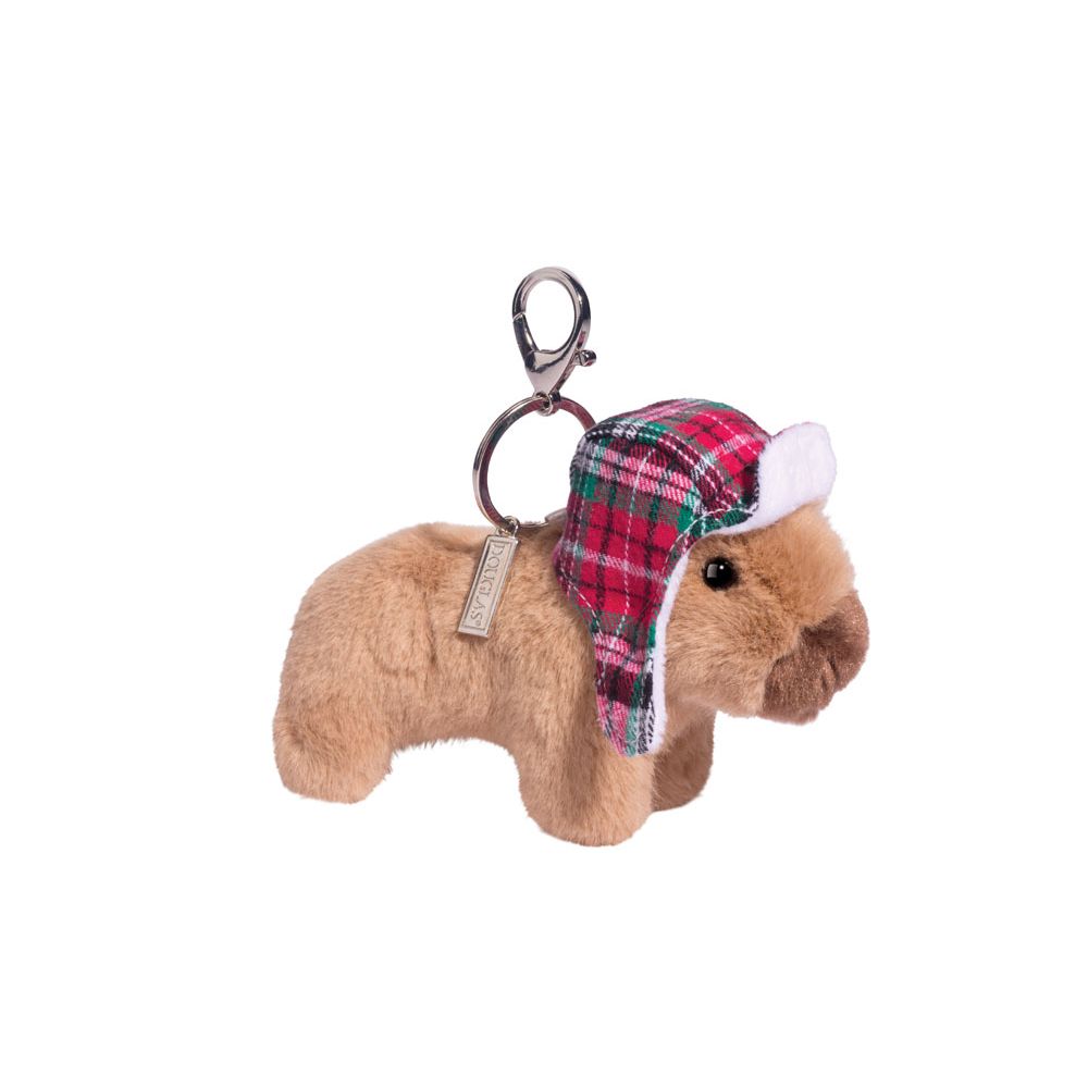 Douglas 5 Inch Winter Capybara Plush Toy Bag Charm