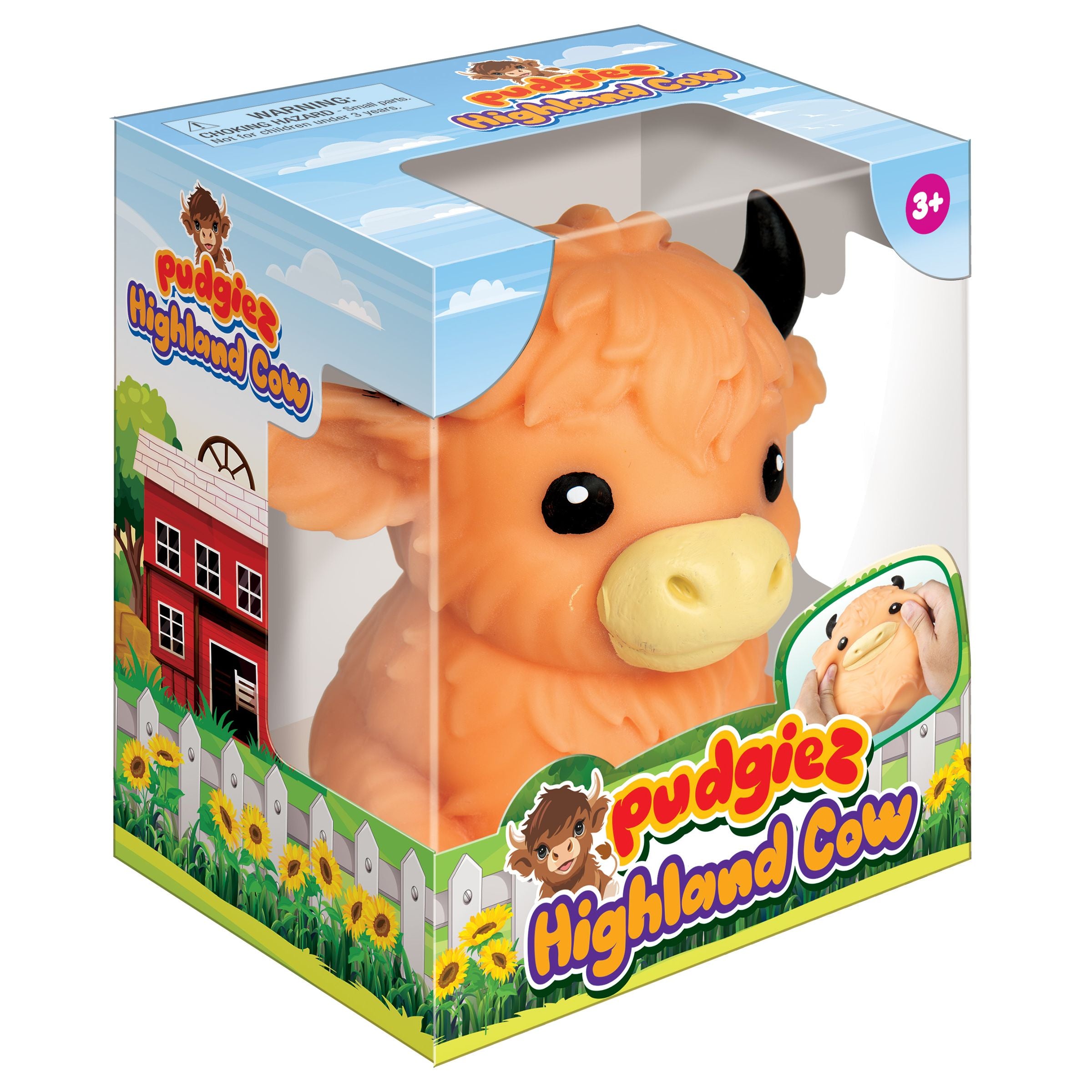 Master Toys 6 Inch Pudgiez Highland Cow - Dough Filled Sensory Toy