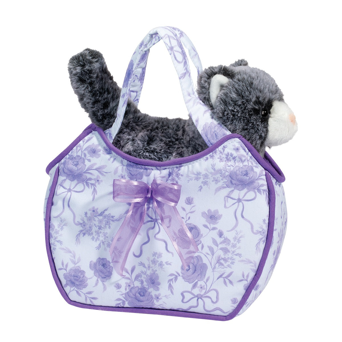 Douglas 7 Inch Fancy Flowers Sassy Sak with Cat Plush Toy