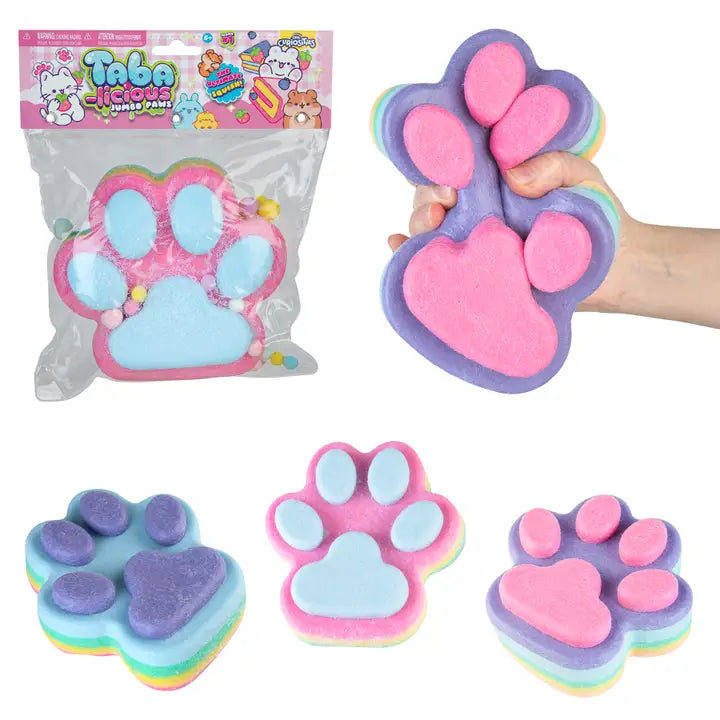 ORB Curiosities Jumbo Paw Taba Squishy Sensory Toy - COLORS MAY VARY