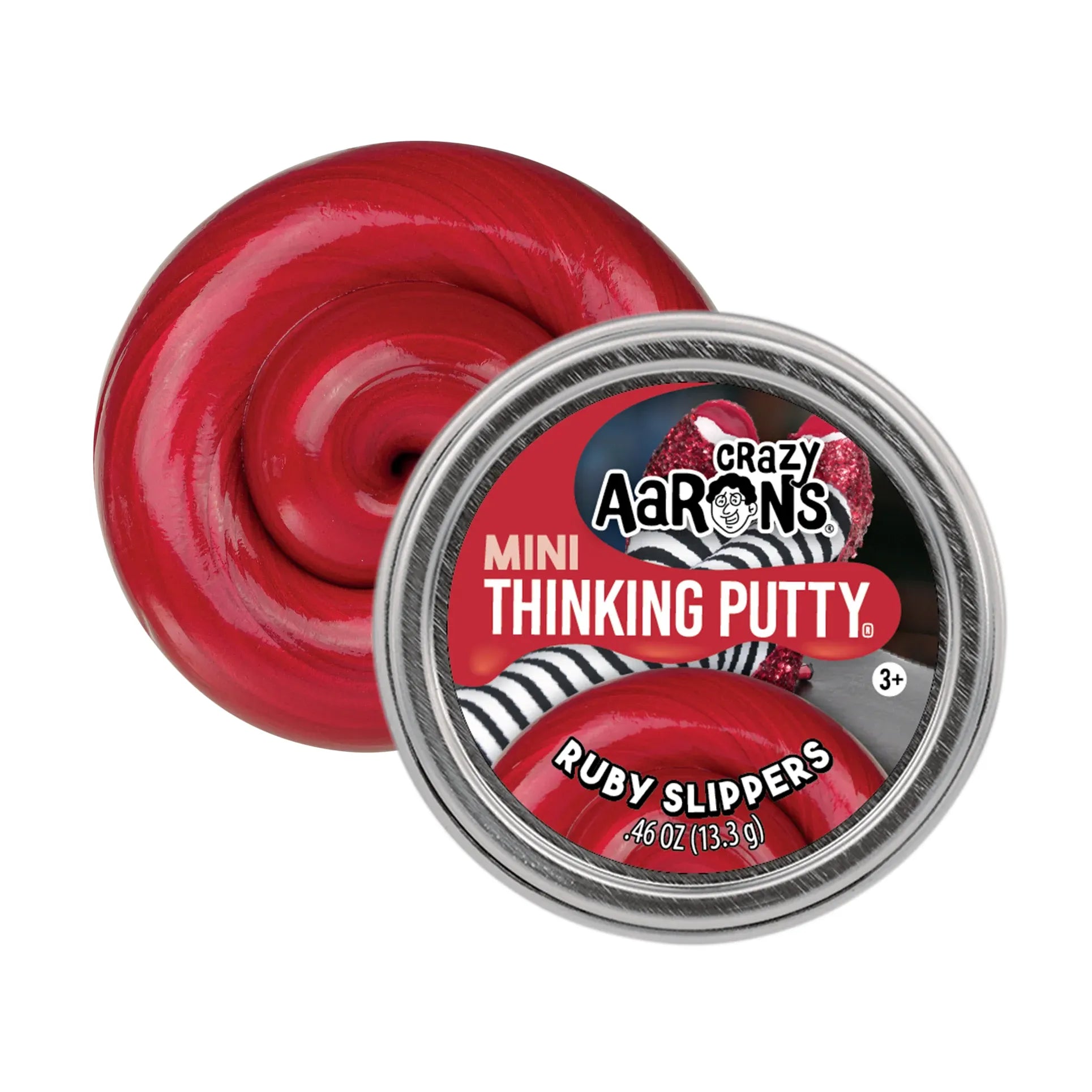 Crazy Aarons Ruby Slippers Mini 2 Inch Thinking Putty Tin