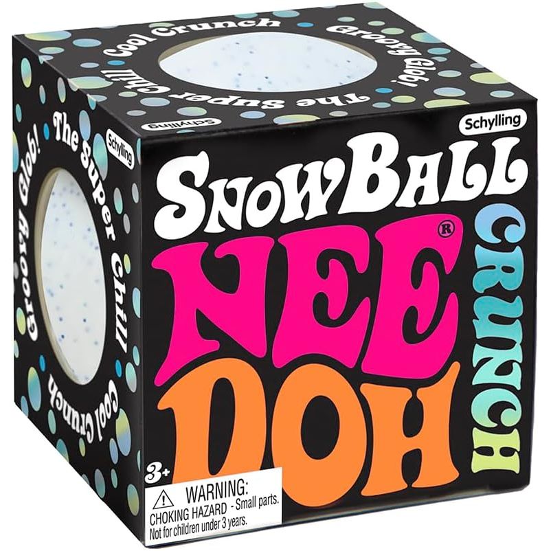Nee Doh Snowball Crunch 2.5 Inch Squish Ball Fidget Toy