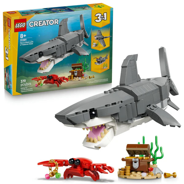 LEGO® Creator 3in1 Fierce Shark with a Treasure Chest 31381