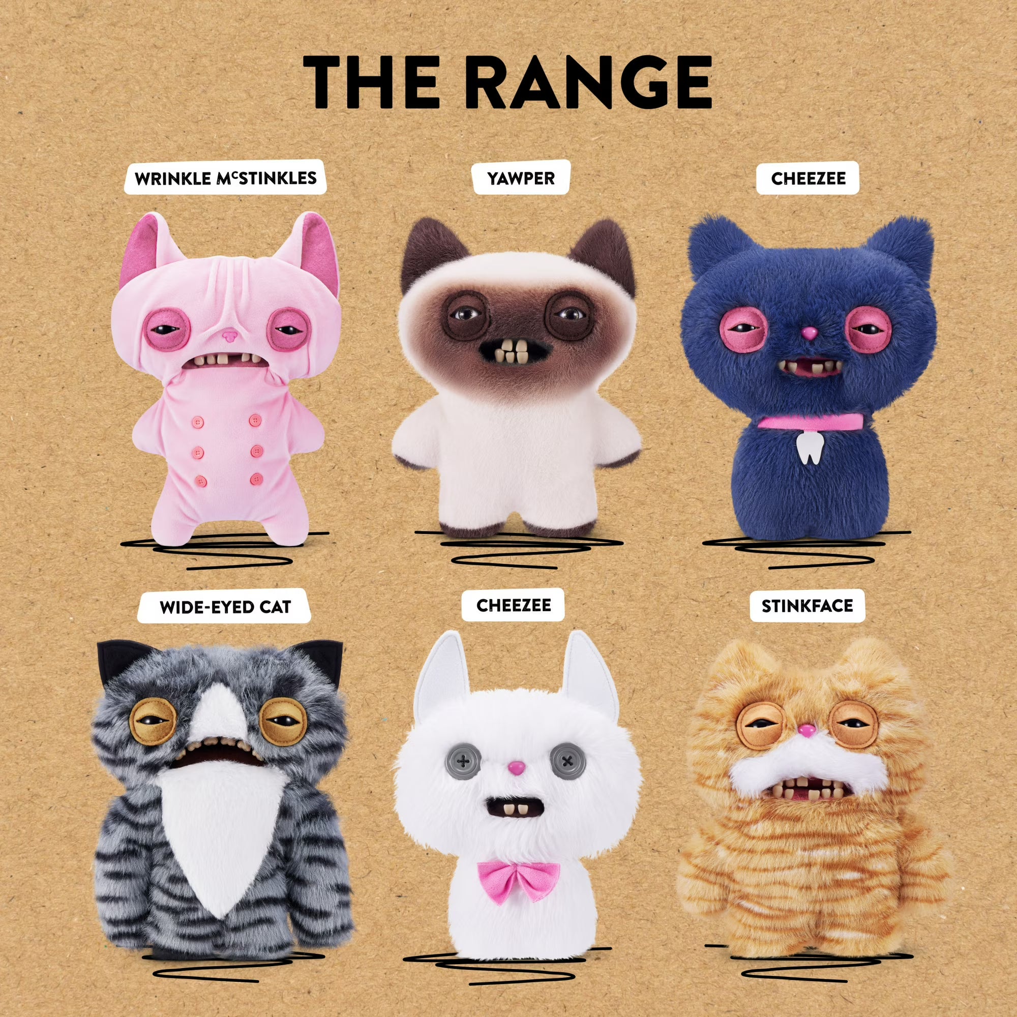 Zuru Fugglers 9 Inch Alley Cats - Wide Eyed Cat