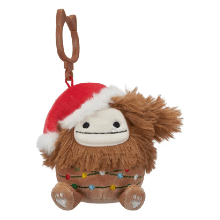 Squishmallow 3.5 Inch Benny the Bigfoot with Lights Christmas Plush Clip - Owl & Goose Gifts