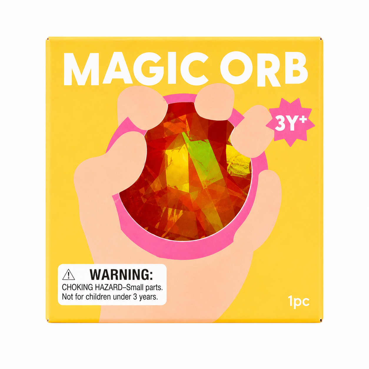 J'adore 2.5 Inch Magic Orb Squishy Fidget Sensory Toy - ORANGE