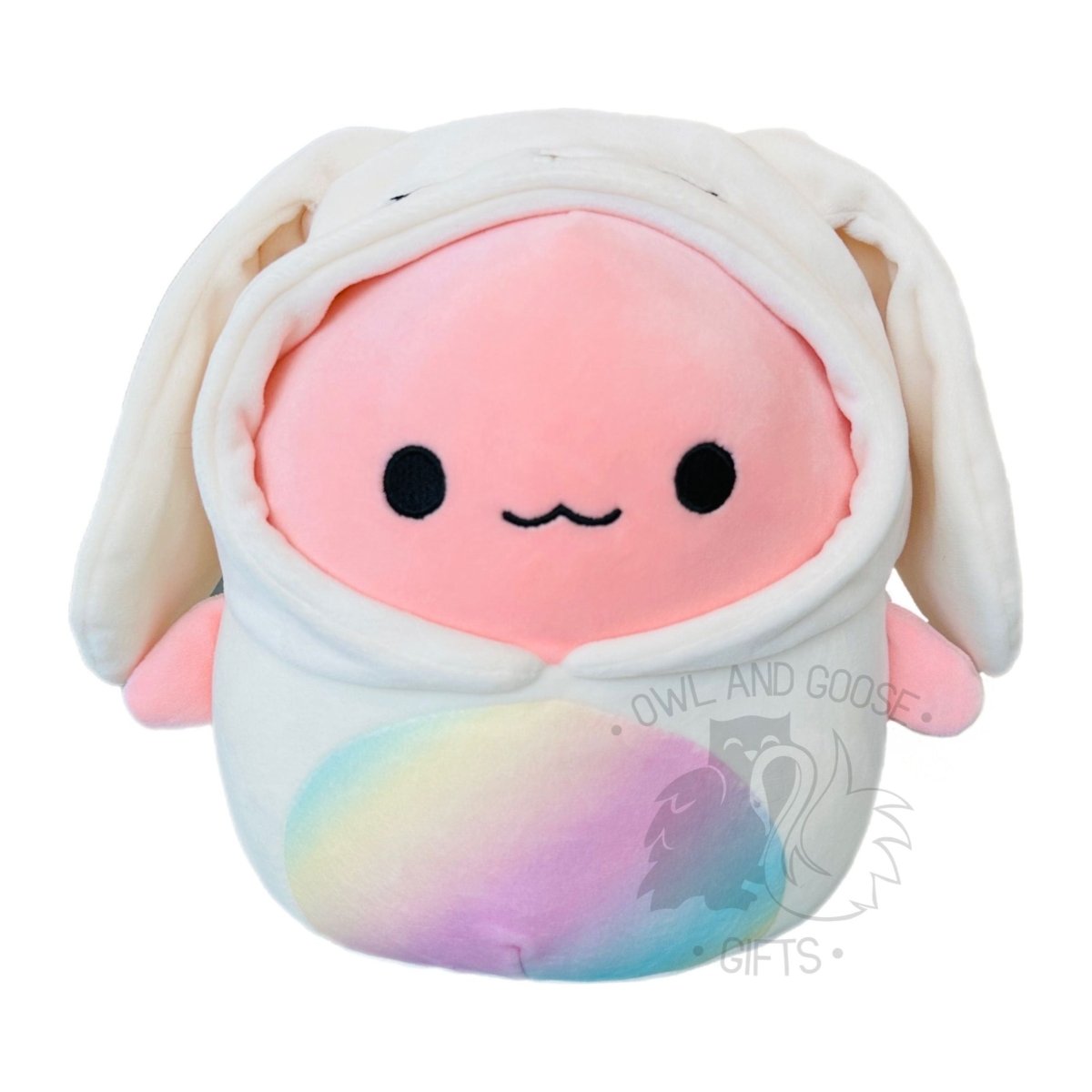 Squishmallow 5 Inch Archie the Axolotl in Bunny Costume Plush Toy - Owl & Goose Gifts
