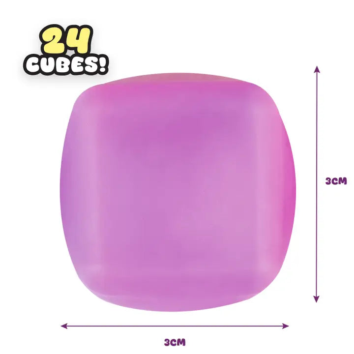 ORB Sqweezy Stress Cubes Squishy Sensory Fidget Toy - 24 Pack