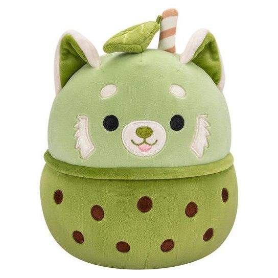 Squishmallow 5 Inch Eitan the Matcha Boba Red Panda Plush Toy - Owl & Goose Gifts