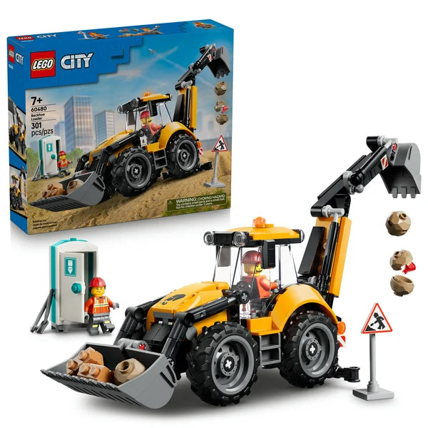 LEGO® CITY Yellow Backhoe Loader 60480