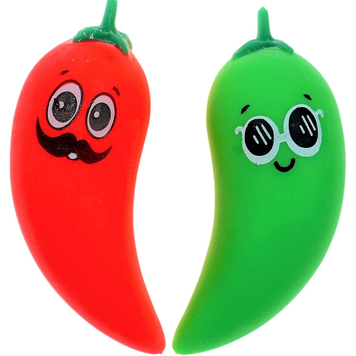 Ja-Ru Squish Attack 6 Inch Stretchy Veggies Sand Filled Squishy Toy - Assorted Pepper