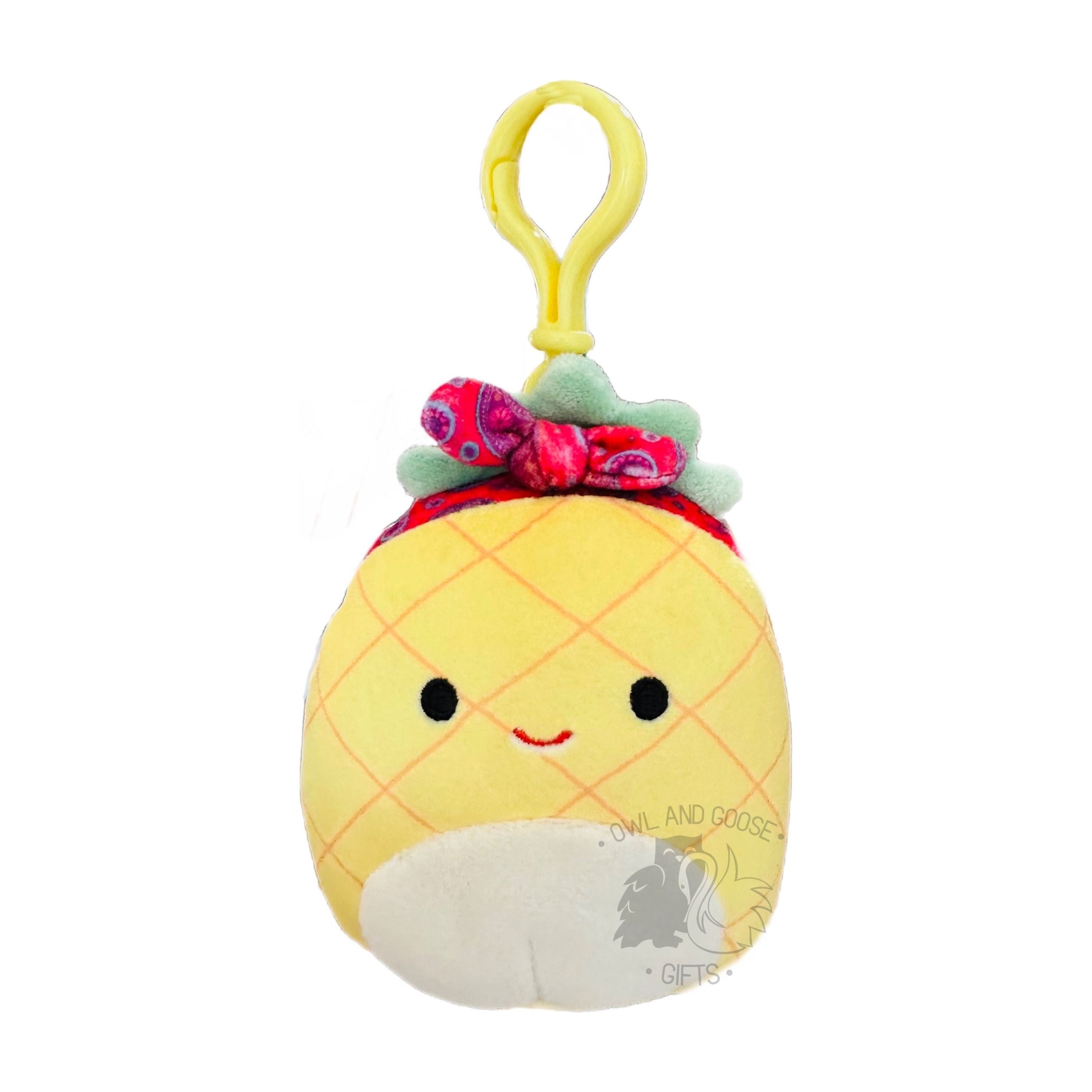 Squishmallow 3.5 Inch Maui the Pineapple with Headband Plush Clip *FINAL SALE*