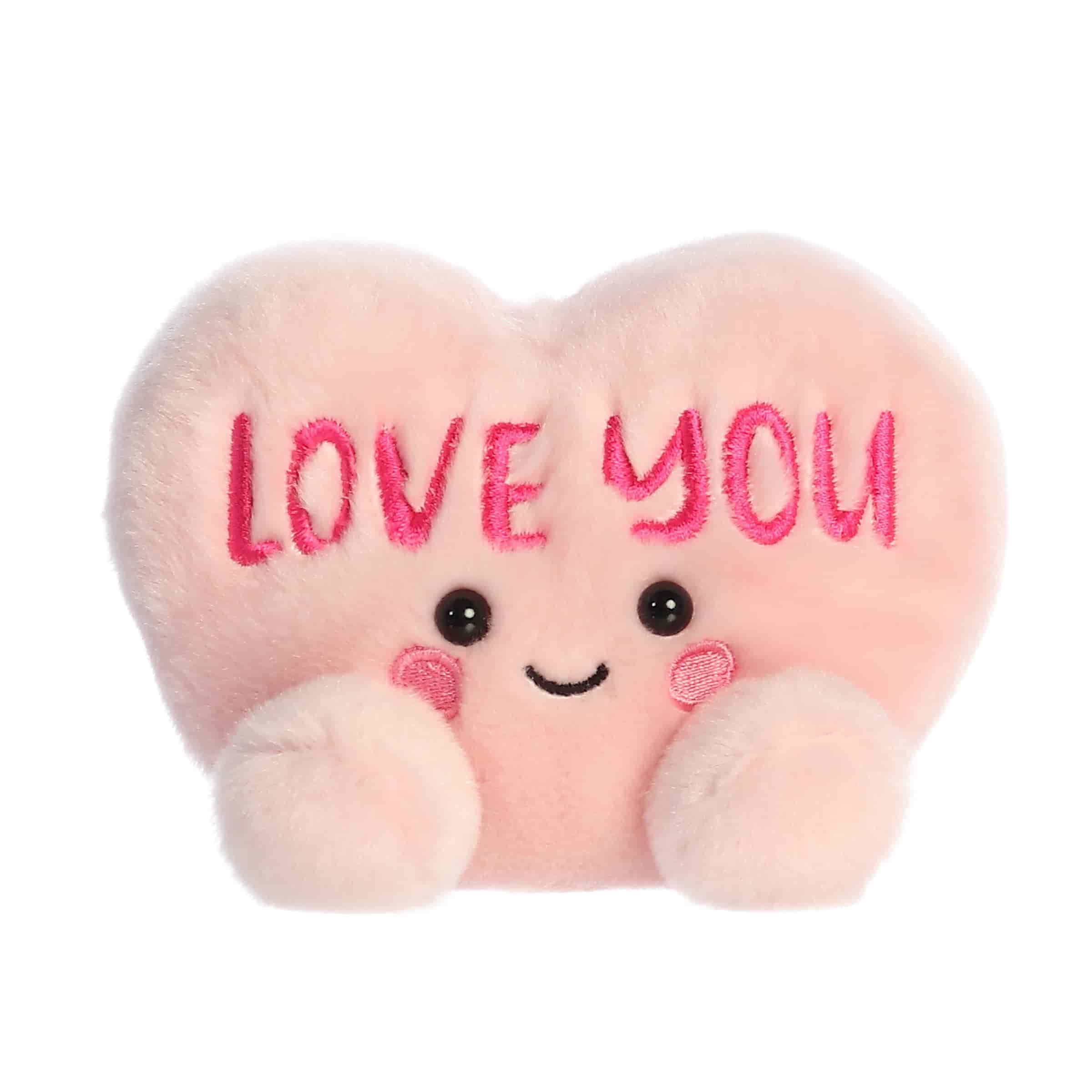 Palm Pals 5 Inch LOVE YOU Candy Heart Valentine Plush Toy