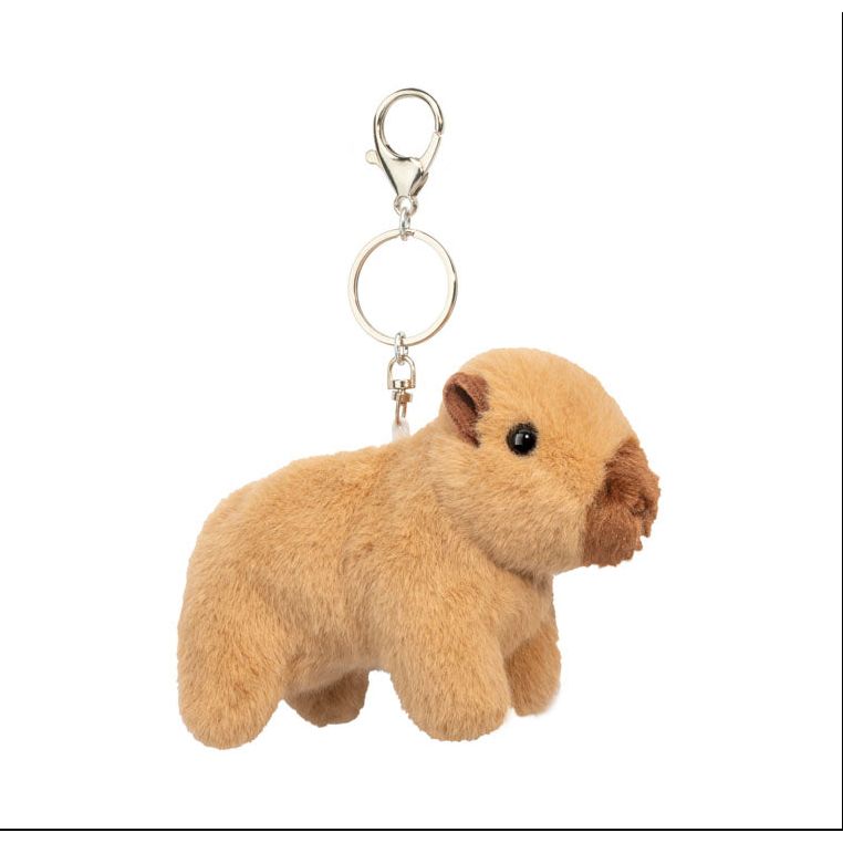 Douglas 5 Inch Capybara Bag Charm Plush Clip