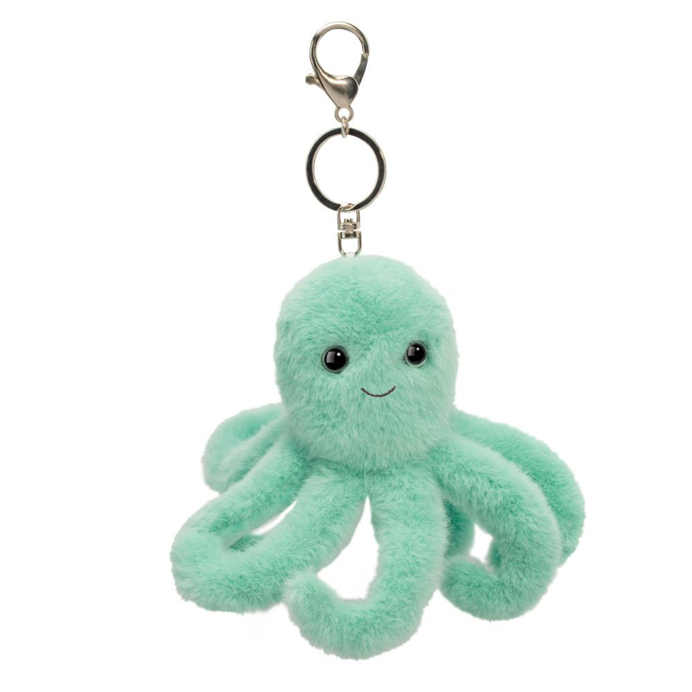Douglas 5 Inch Octopus Bag Charm Plush Clip