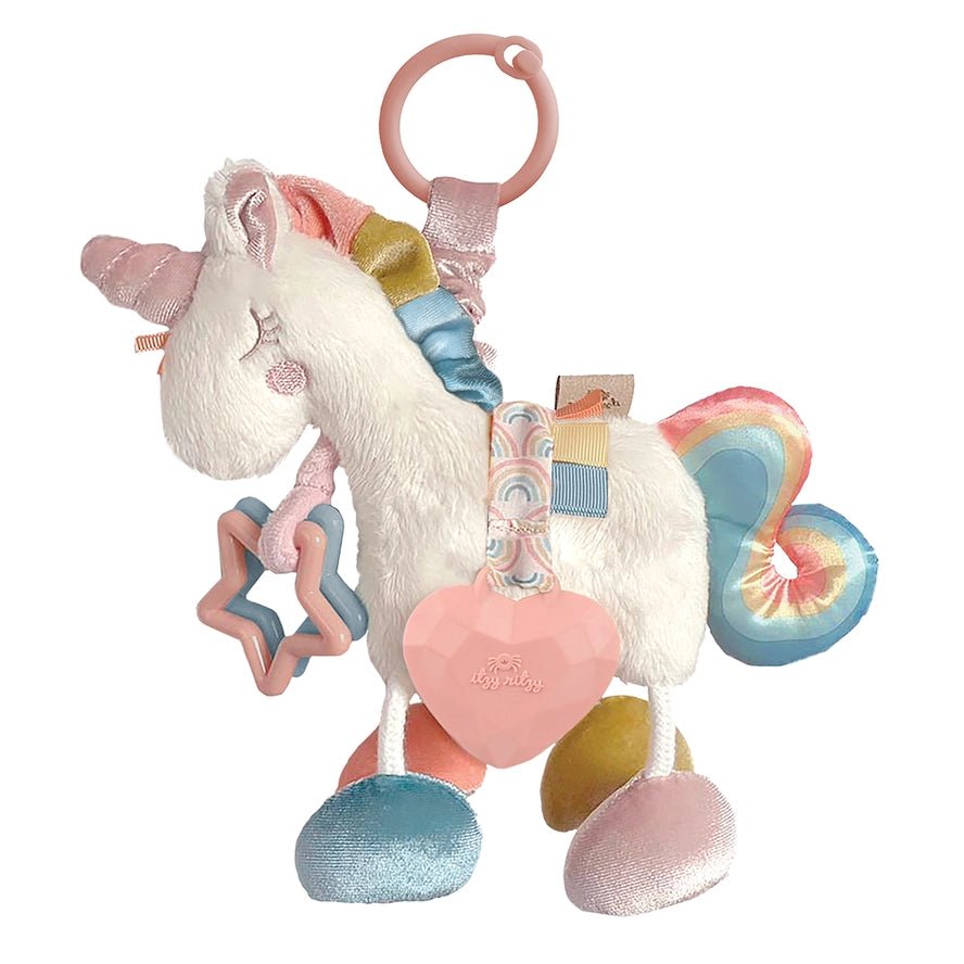 Itzy Ritzy Itzy Friends Link & Love™ Unicorn Activity Plush with Teether Toy