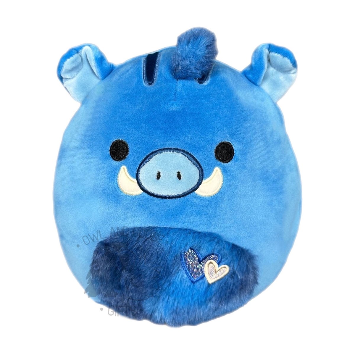 Squishmallow 8 Inch Berjon the Blue Warthog Valentine Plush Toy - Owl & Goose Gifts