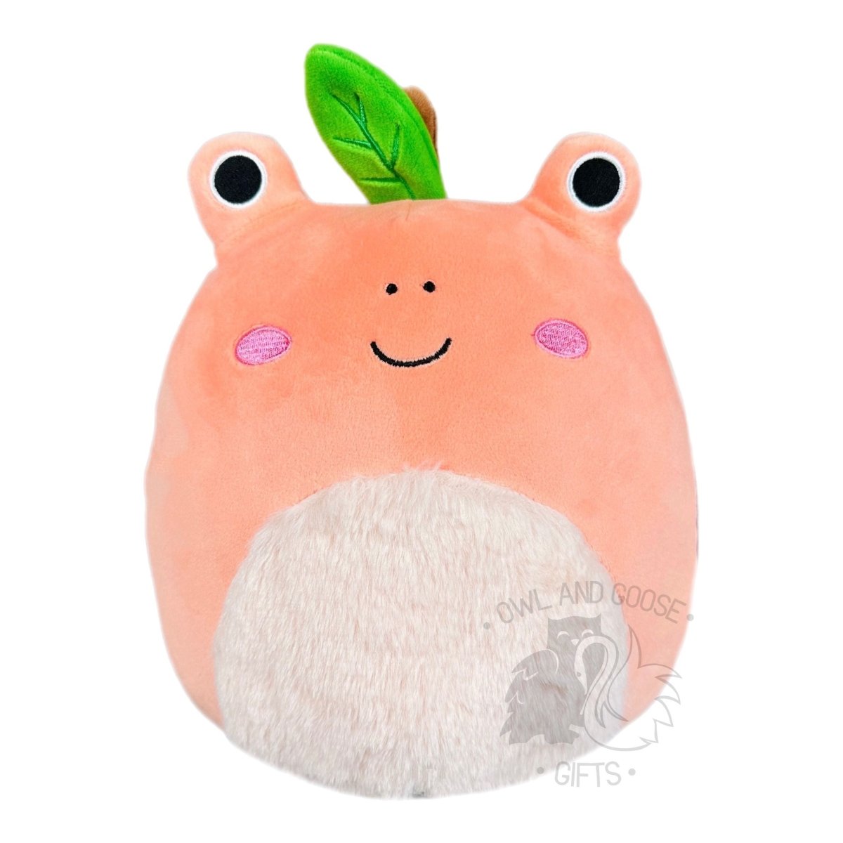 Squishmallow 8 Inch Fatima the Peach Frog Plush Toy - Owl & Goose Gifts