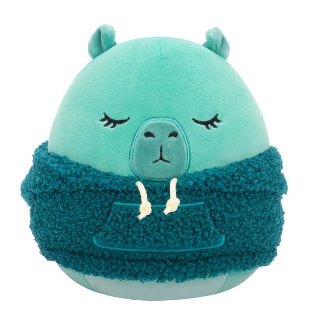 Squishmallow 8 Inch Nastia the Capybara with Hoodie Plush Toy - Owl & Goose Gifts