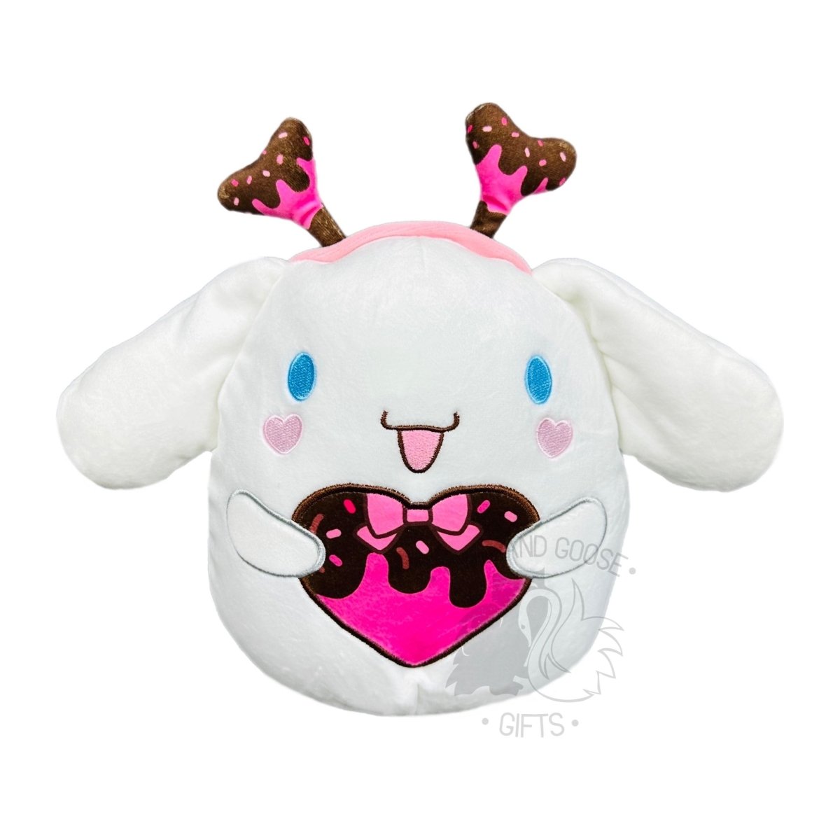Squishmallow 8 Inch Cinnamoroll Valentine Sanrio Plush Toy - Owl & Goose Gifts
