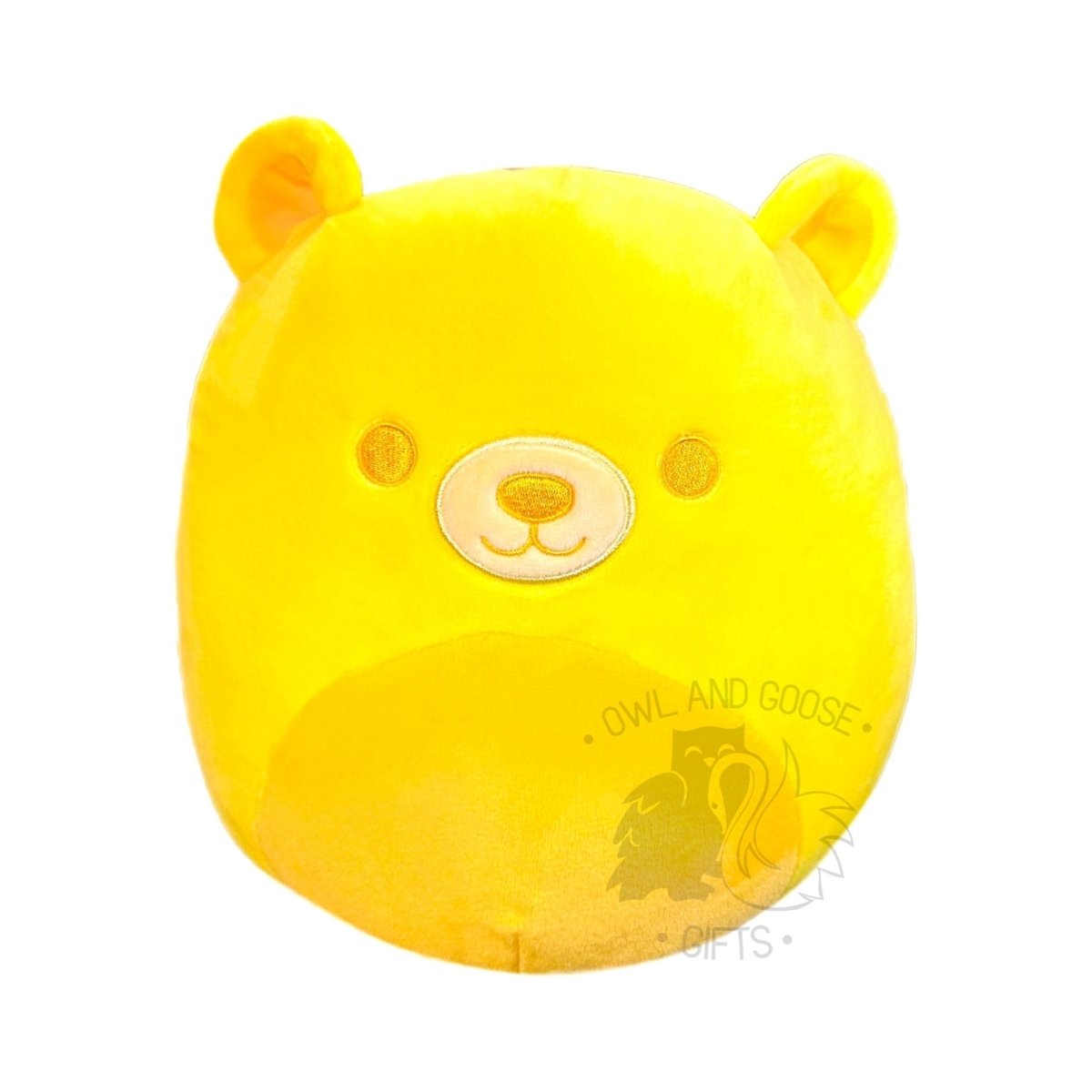 Squishmallow 8 Inch Sozo the Yellow Neon Bear Plush Toy - Owl & Goose Gifts