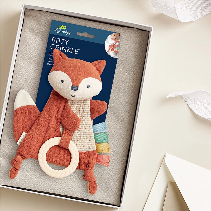 Itzy Ritzy Bitzy Crinkle™ Fox Plush Teether Toy