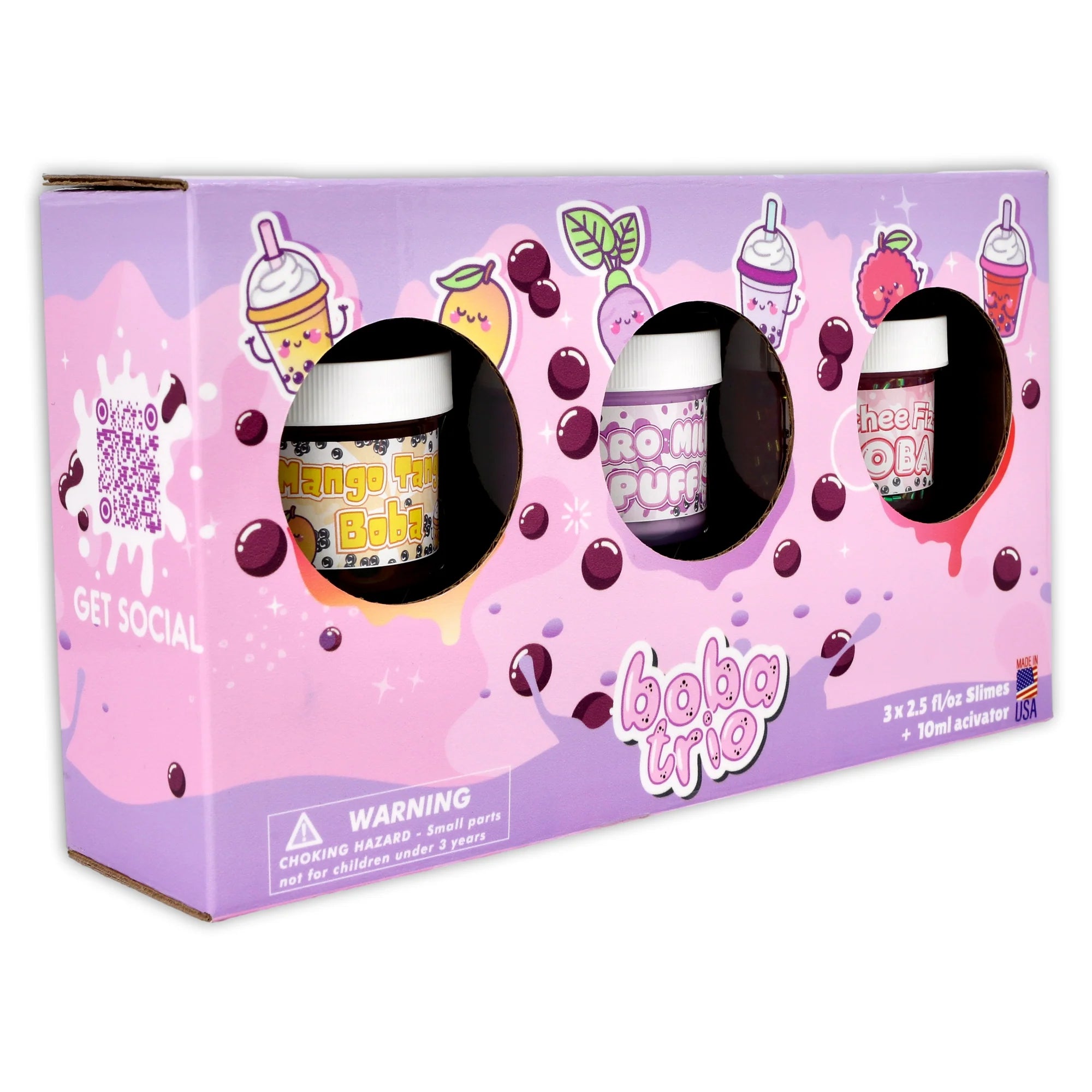 Dope Slimes Boba Slime Trio