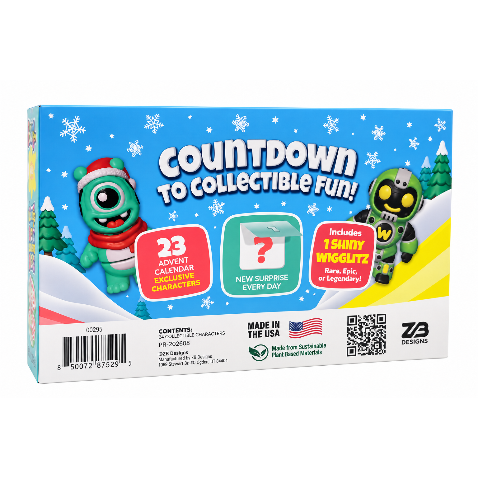 Wigglitz Advent Calendar - 24 Piece Holiday Countdown Calendar with Exclusive Wigglitz!