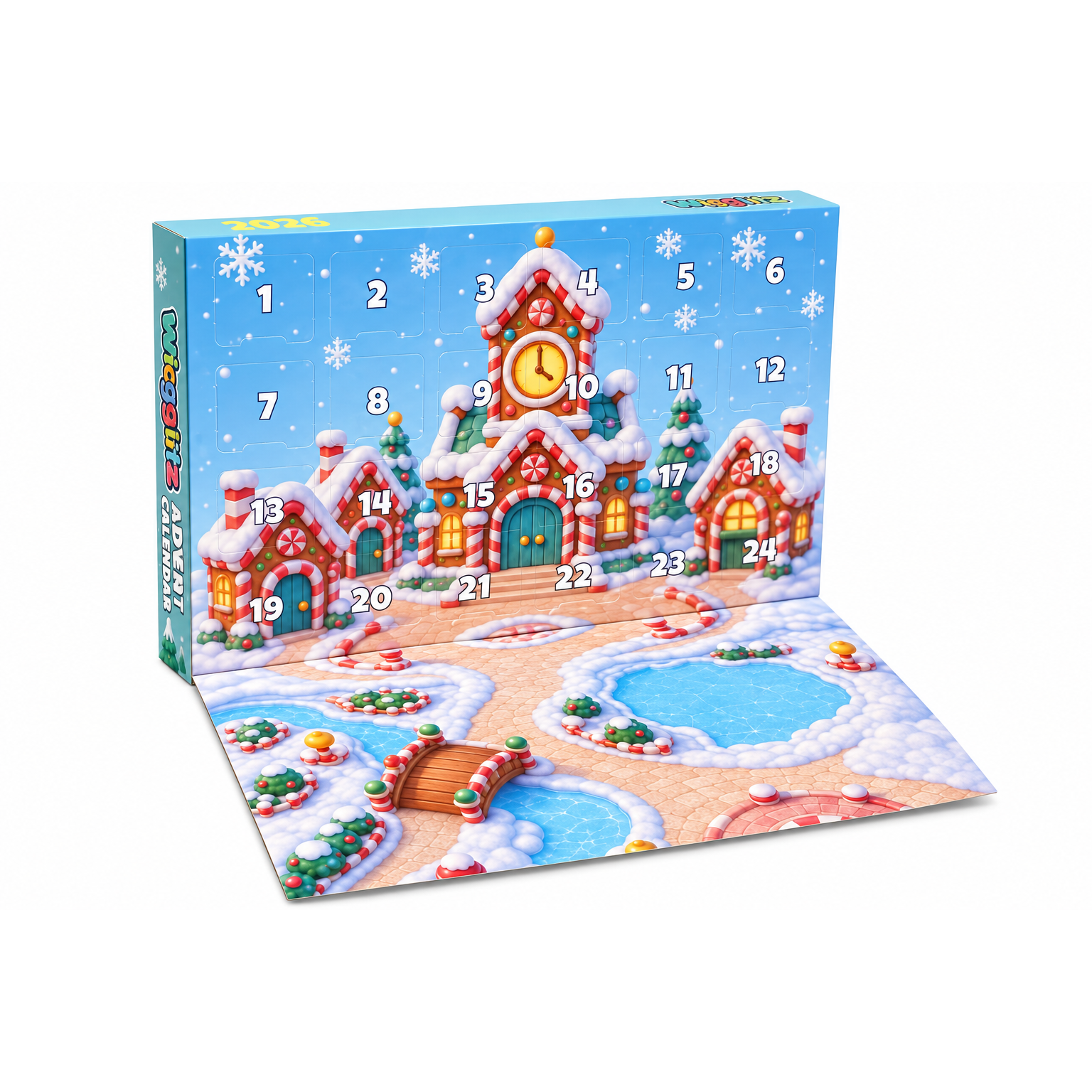 Wigglitz Advent Calendar - 24 Piece Holiday Countdown Calendar with Exclusive Wigglitz!