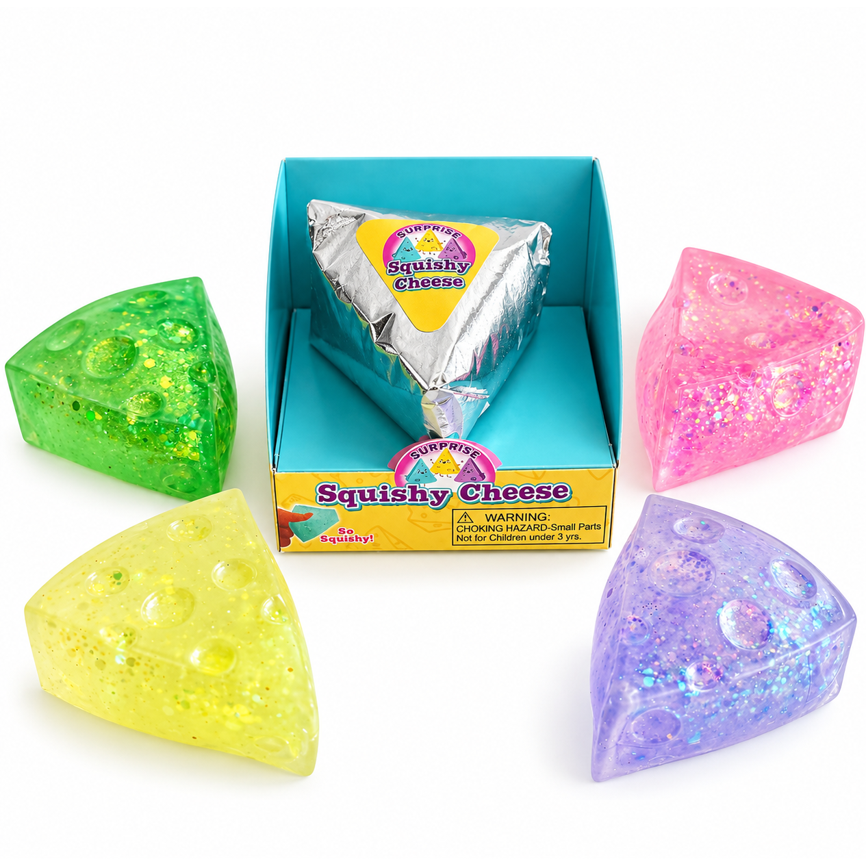 Zorbitz 2.5 Inch Surprise Squishy Cheese Sensory Toy - Assorted