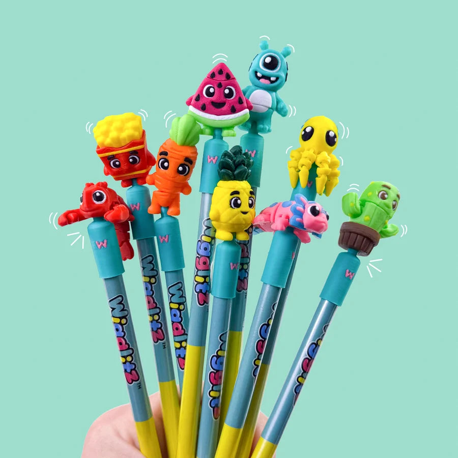 Wigglitz Clikz 2 Pack Pencil Toppers - Axle Axolotl & Snips Lobster