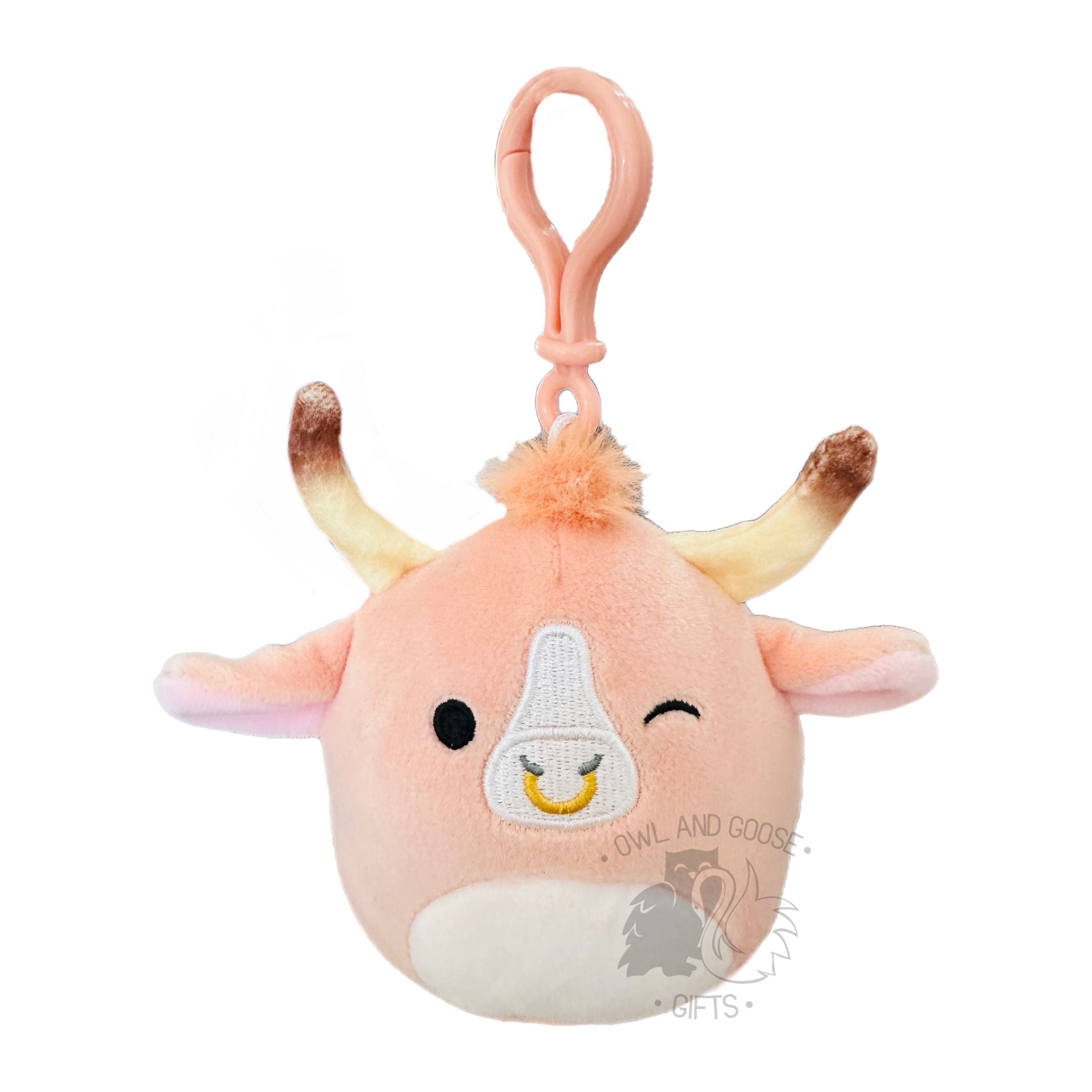 Squishmallow 3.5 Inch Howland the Bull Plush Clip *FINAL SALE*