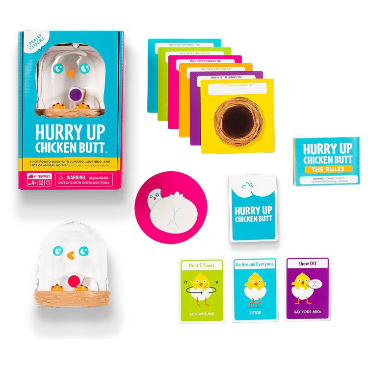 Hurry Up Chicken Butt Game by Exploding Kittens | Family Party Game Ages 4+