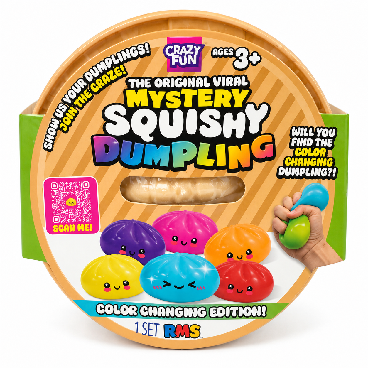 RMS/Crazy Fun Official Rare Color Change Mystery Bao Bun Dumpling - Sensory Fidget Toy