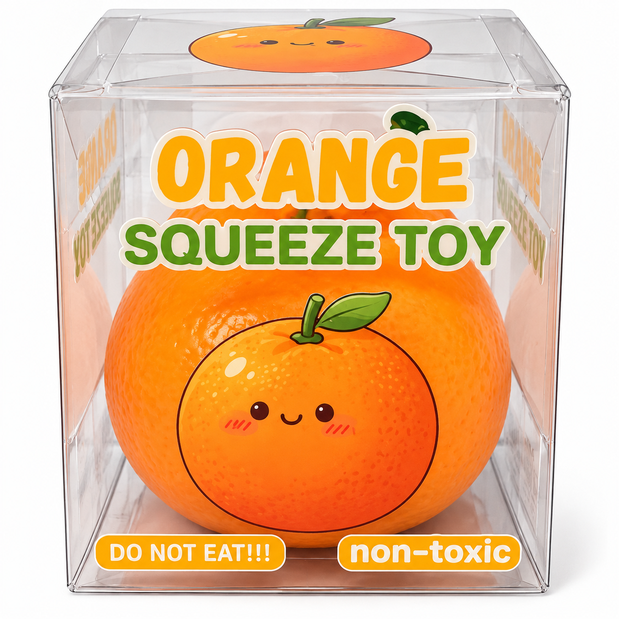 Crunchy Orange Squishy 2.5 Inch Crunchy ASMR Squishy Sensory Toy
