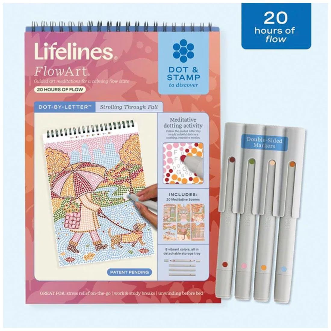 Lifelines FlowArt Dot-By-Letter - Strolling Through Fall - Meditative Art