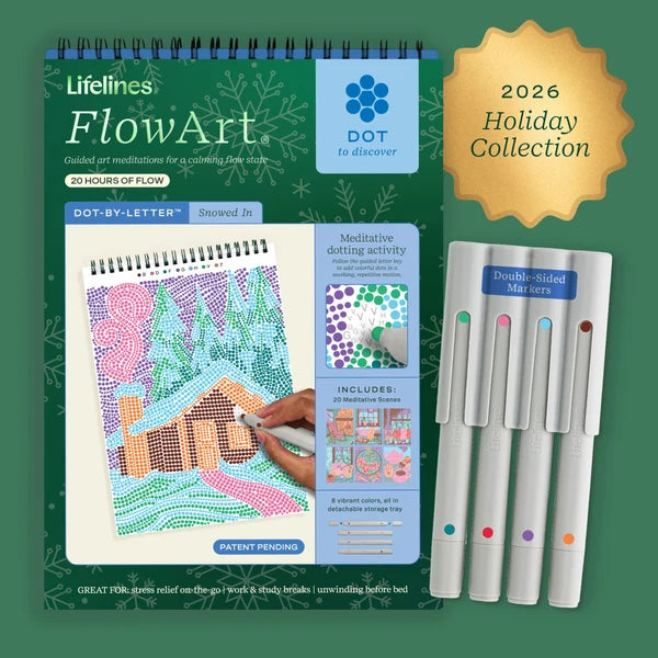 Lifelines FlowArt Dot-By-Letter - Snowed In - Holiday Meditative Art
