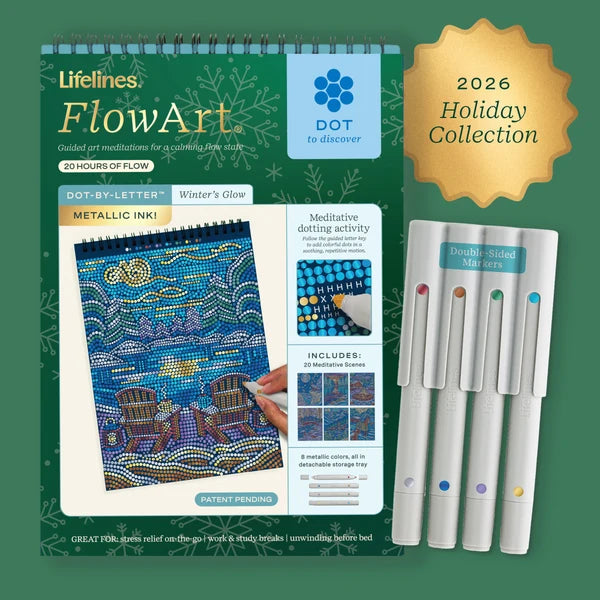 Lifelines FlowArt Dot-By-Letter - Winter's Glow - Holiday Meditative Art