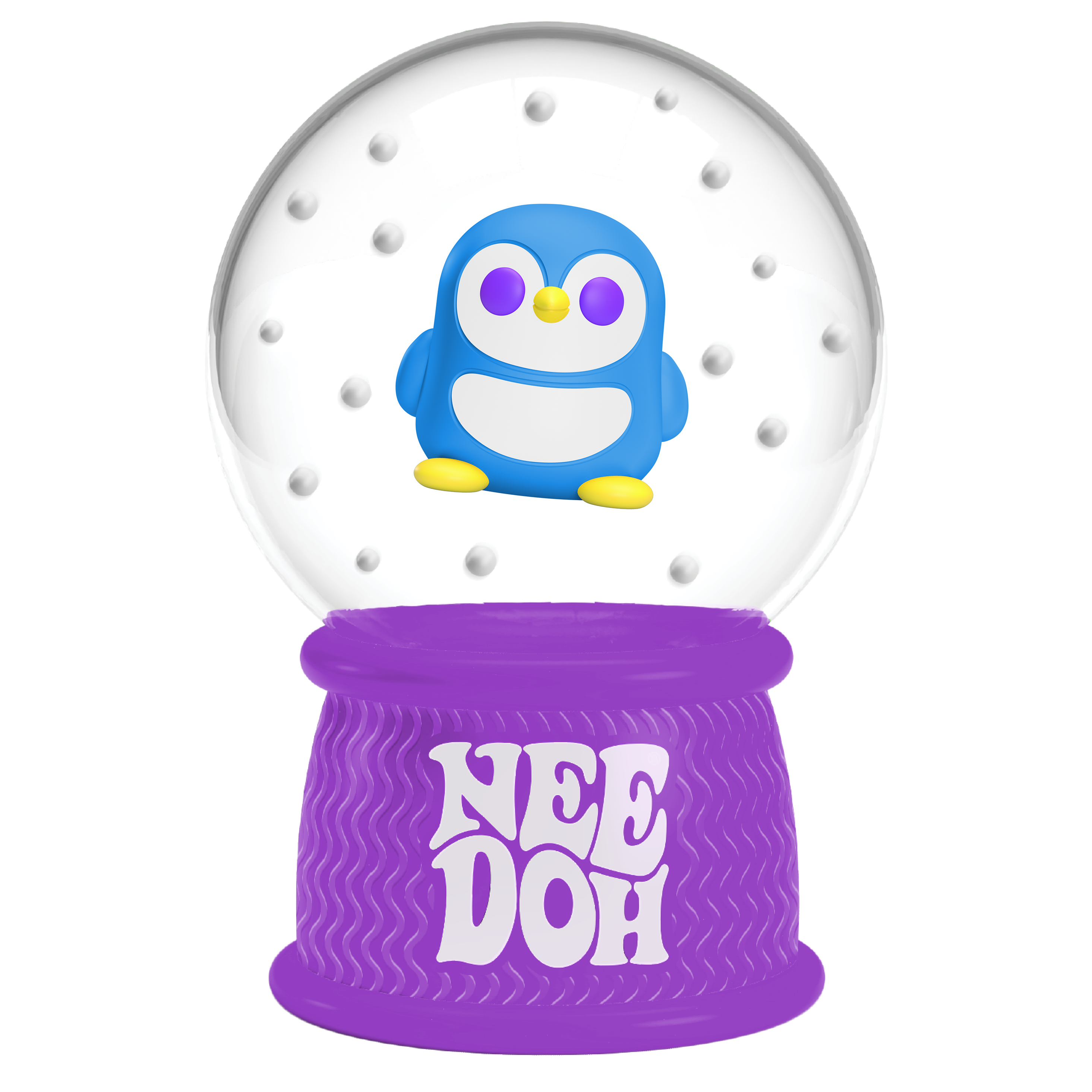 Nee Doh Squish N' Flow Snowglobe 3 Inch Squish Ball Fidget Toy