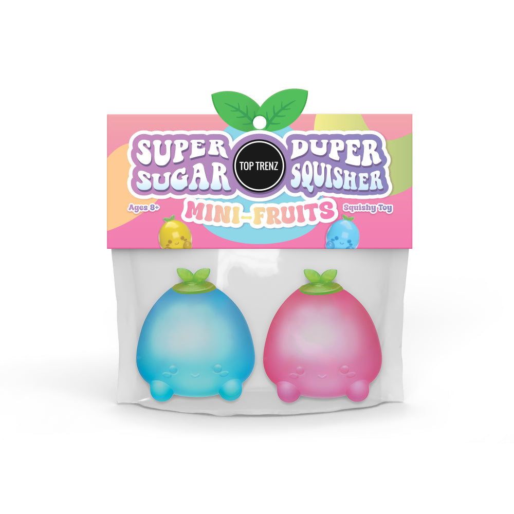 Top Trenz Super Duper Sugar Squisher Mini 2 Pack - Fruits - Assorted